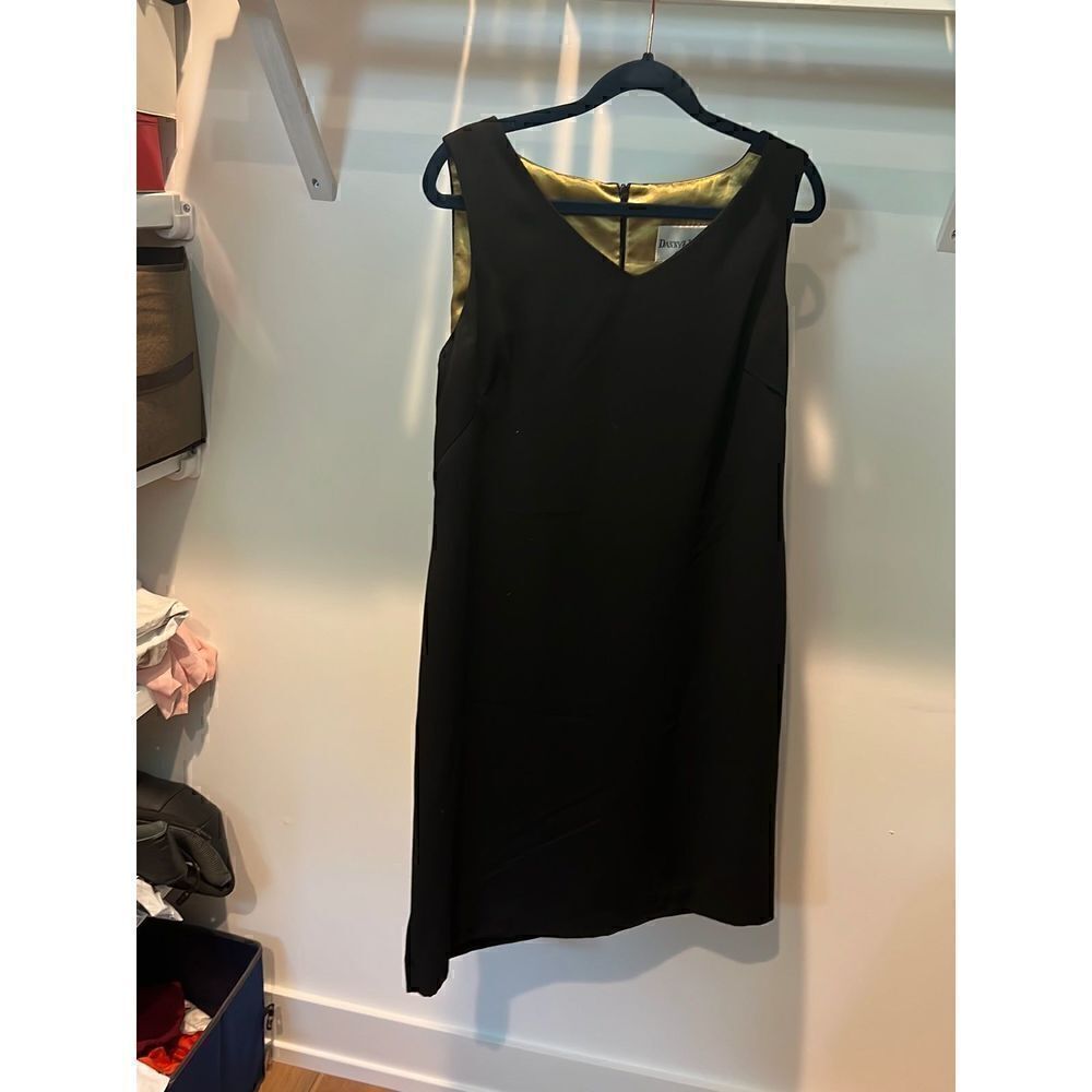 Danny & Nicole Black Sheath Dress Sleeveless 10P